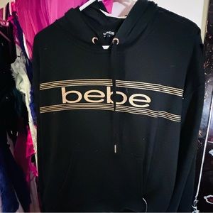 Bebe black and gold sweat suit